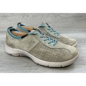 Dansko Elise Womens Sneaker Gray Casual Comfort Suede Arch 10.5 Supportive Shoes